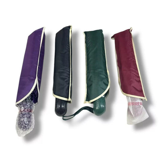 Paraguas Diseño Liso Con Botón Automático Plegable X-051