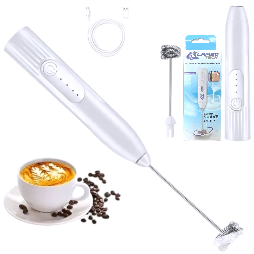 Batidora Eléctrica Para Cafe Leche Liquido Usb Lambo Tech LT-2512