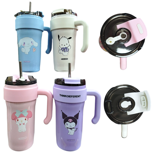 Vaso Quencher Térmico Acero Inoxidable Con Sorbete 860ML Diseño Infantil 4188