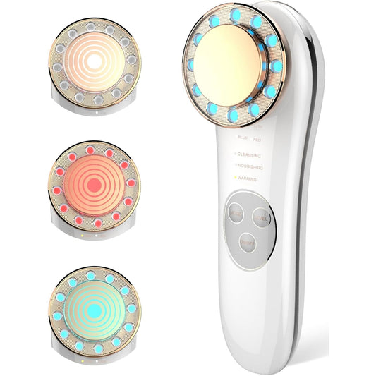 Masajeador Facial Ultrasónico Multifunción 7en1 Recargable USB ES-1022