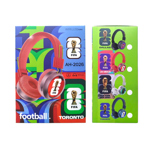 Auricular Vincha Bluetooth Recargables USB Copa Mundial AH-2026