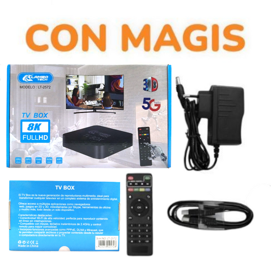 Tv Box Con Magis Instalada 8K 64G+256G Android13.0 LT-2572