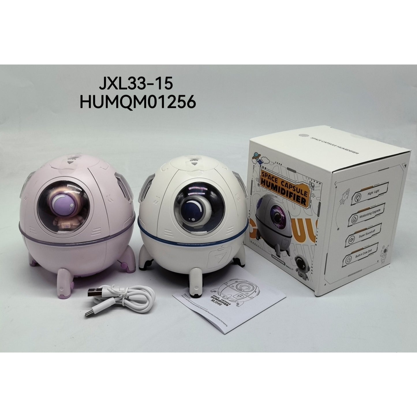 Humidificador De Ambiente 250ML Con Luz Enchufe USB Astronauta JXL33-15