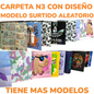 Carpeta Escolar N3 Con Diseño Y Aros