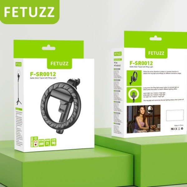 Palo Selfie Con Trípode Y Aro De Luz Para Celular Gira 360 90CM SR0012