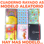 Cuaderno Rayado A5 80 Hojas 21.5x15.5 CM Con Diseño Surtido Q3