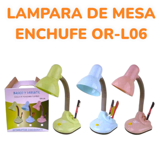 Lámpara De Mesa Enchufe Usa A Foco OR-L06