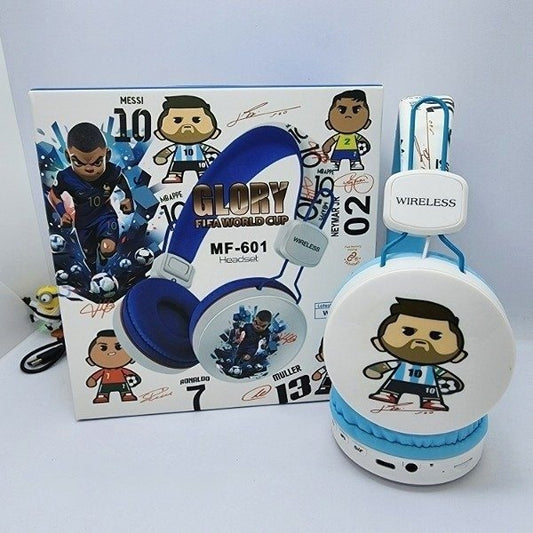 Auricular Inalámbrico Vincha Bluetooth Diseño Messi Fútbol MF-601