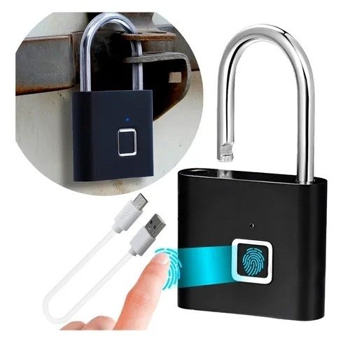 Candado Digital Con Huella Recargable USB 63
