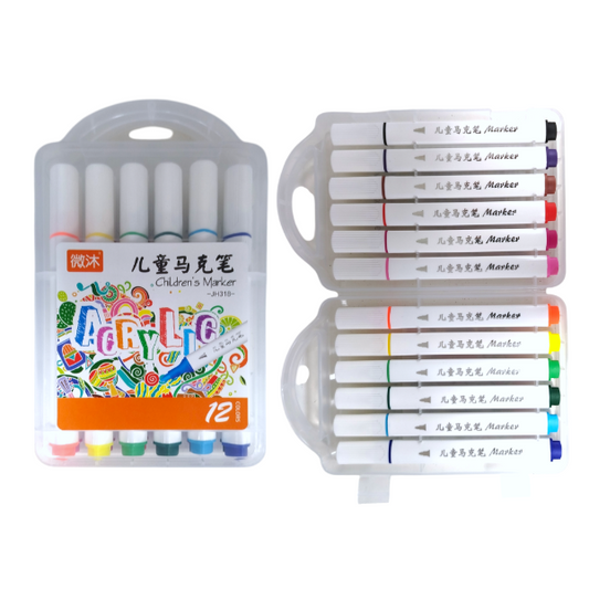 Set De Marcadores Común 12 Colores JH318