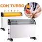 Calefactor Eléctrico Convector Estufa Con Tubo Enchufe 2000W EM-ST2000