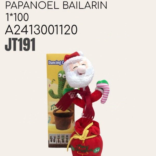 Papá Noel Bailarín Cantar Hablar Recargable Cable USB