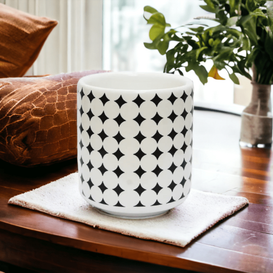 Maceta Ceramica Circulos Estrellas