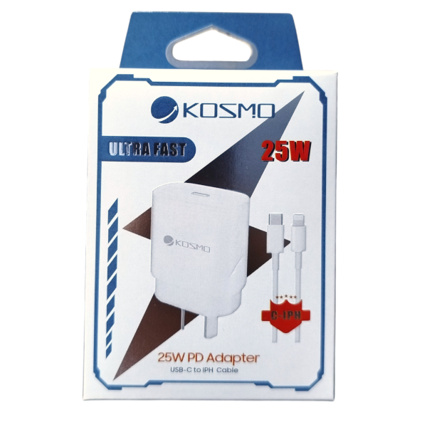 Cargador Completo 25W Iphone Carga Rapida Kosmo 10