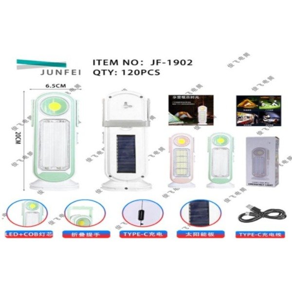 Luz Emergencia Recargable USB O Solar 34