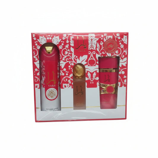 Perfumes Arabe Combo 3U YARA Rojo Candy 100ML 0134