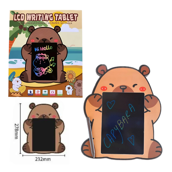 Pizarra Mágica Tablet 9 Pulgadas Multicolor LCD Diseño Capibara XL-8140