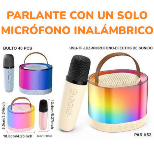 Parlante Inalámbrico Con Un Micrófono Inalambrico Recargable Karaok 51