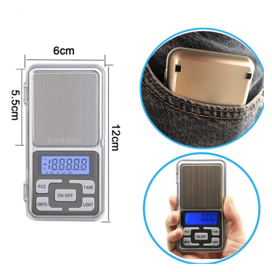 Mini Balanza Portable Pocket Scale Digital 0.01 A 200 Gramos MH-200
