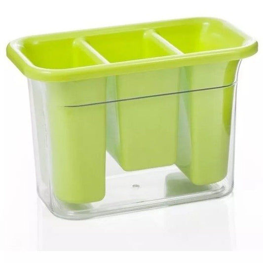Escurridor De Cubierto De Cocina Organizador Plástico Verde