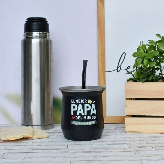 Mate Acero Inoxidable 10x8CM Regalo Para Día De Padre Sin Bombilla M20231