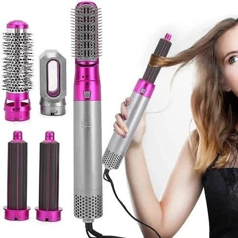 Set De Moldeador Cepillo Secador Y Rizador De Cabello Multifuncional 5en1 72