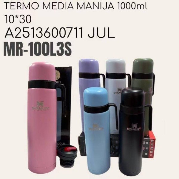 Termo Térmico Acero Inoxidable Media Manija 1000ML Color Liso Stanley 85