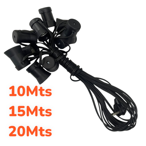 Guirnaldas De Portalámparas Focos 10/15/20Mts