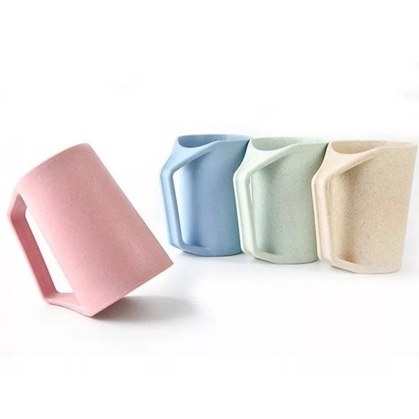 Taza Plastica Ecológica Reforzada Con Color