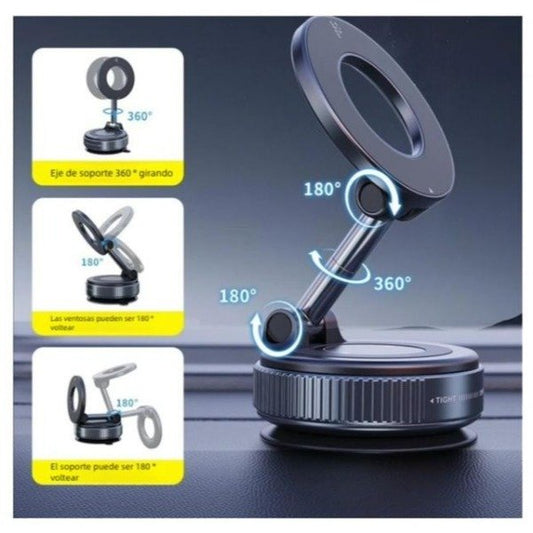 Soporte De Auto Para Celular Con Imán Gira 360 C-02