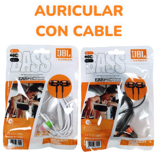 Auricular Con Cable Mano Libre 3.5MM JBL X22