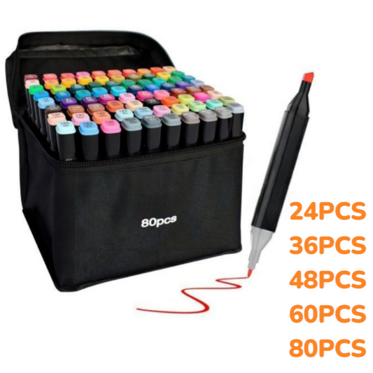 Set De Marcadores Doble Punta Color Surtido Con Bolsa Negra KBC-14 89