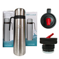 Termo Térmico Acero Inoxidable Media Manija 1000ML Plateado Stanley 84