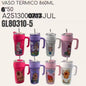 Vaso Térmico Acero Inoxidable 860ML Con Sorbete Y Manija Diseño Infantil 80