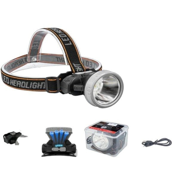 Linterna Vincha Minero Luz Recargable Usb Con Sensor 2 Luces KX-307