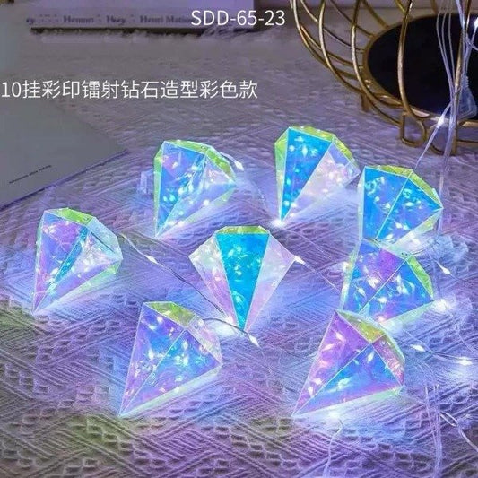 Cortina Led 3Mx60CM 10 Tiras Diamante Multicolor Enchufe SDD-65-23