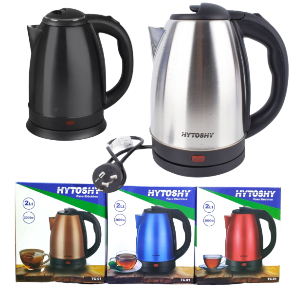 Pava Eléctrica Acero Inoxidable 2Lt 2000W Hytoshy TC-01