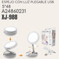 Espejo Con Luz Plegable Recargable USB O A Pilas JX-988 75