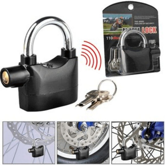 Candado Con Alarma Doble Aro Para Motos 020A7