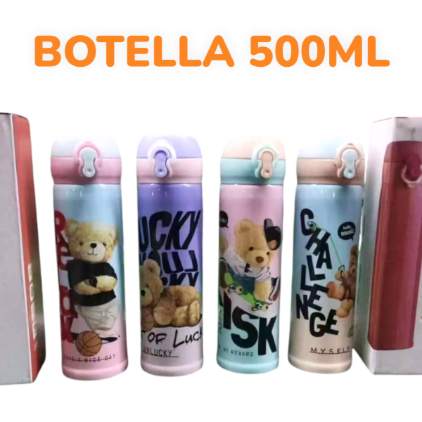Botella Termica Acero Inoxidable 500ML Diseño Infantil MAB768