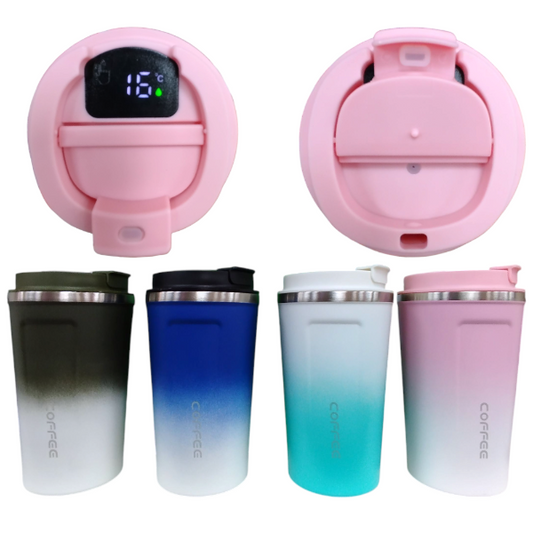 Vaso Térmico Acero Inoxidable 500ML Con Temperatura Táctil Doble Color 016B15