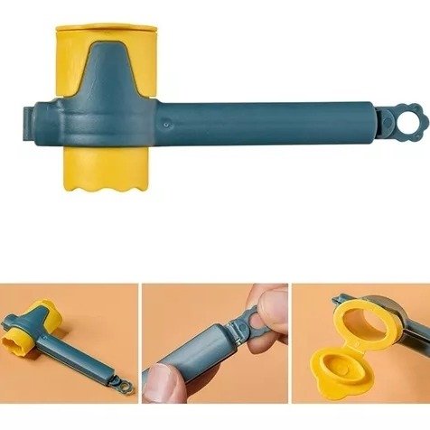 Broche Cierre Bolsa Con Vertedor Para Polvo