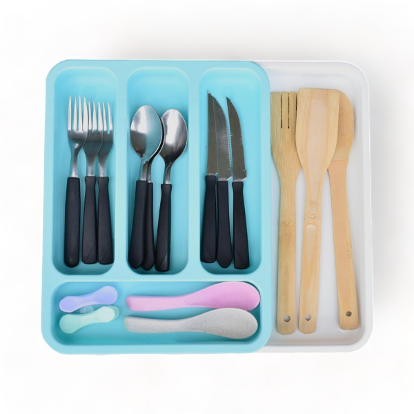 Cubiertero Extensible Para Cajon 5 Compartimientos