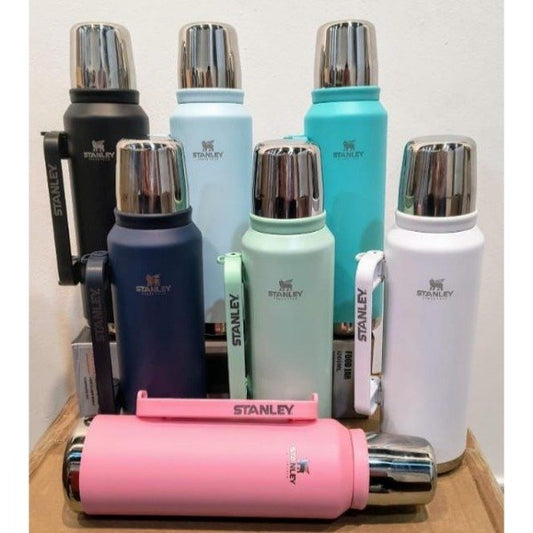Termo Térmico Acero Inoxidable 1200ML Con Manija Color Liso Stanley 86