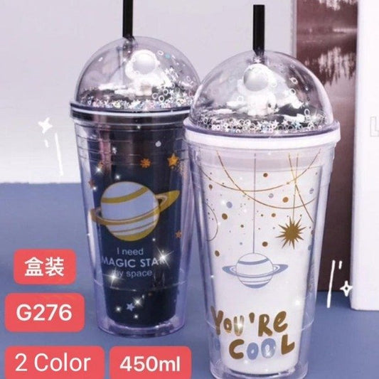 Vaso Plástico 450ML Con Sorbete Astronauta Estella G276