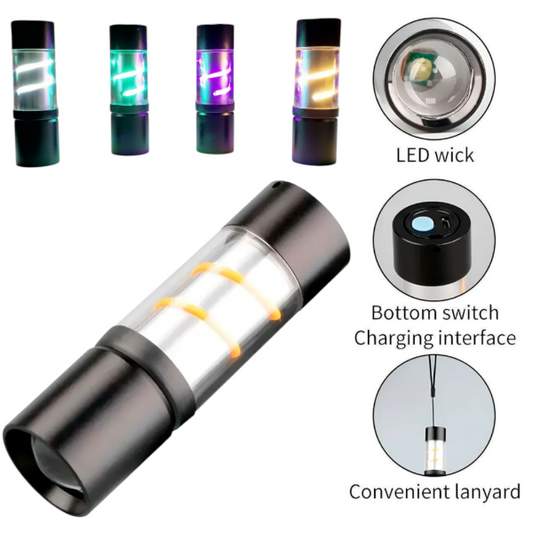 Linterna Led 3w Zoom Lampara Reflectiva Recargable 5v 800lm JF-5149