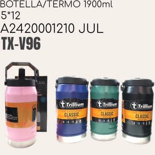 Botella Termo Térmica Bidón Acero 1900ML TX-V96