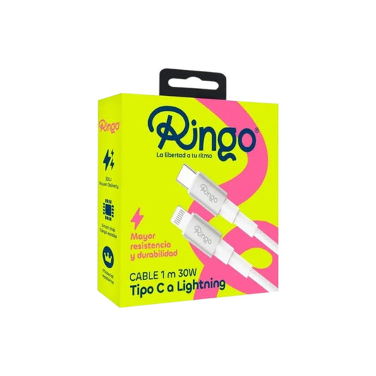 Cable RINGO 1M 30W Tipo C a Lightning