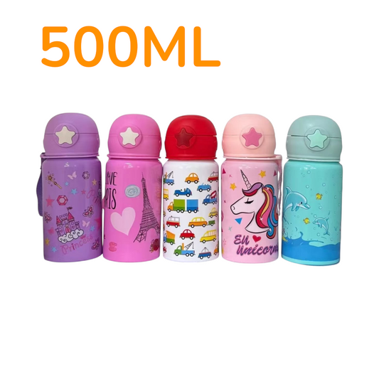 Botella De Plastico Con Pico Diseño Infantil 500ML 1022