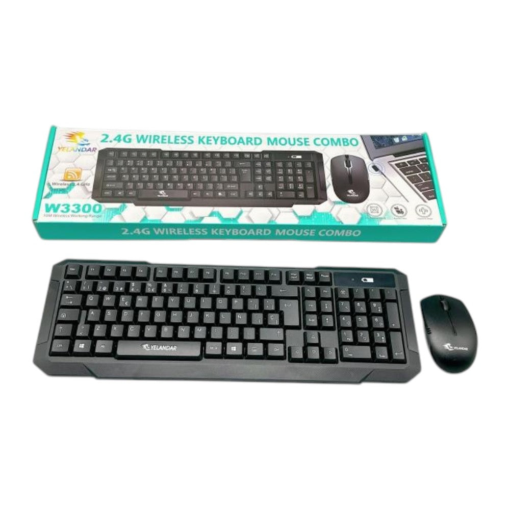 Teclado + Mouse Ergonomico Bluetooth 10M W3300